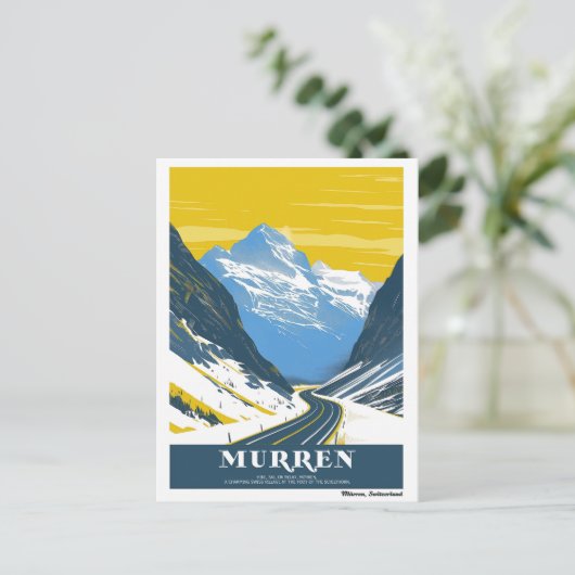  Murren, Zwitserland Briefkaart (Staand voorkant)