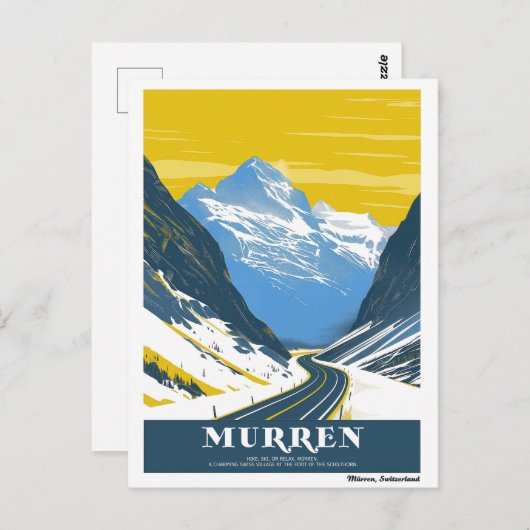 Murren, Zwitserland Briefkaart (Voorkant / Achterkant)