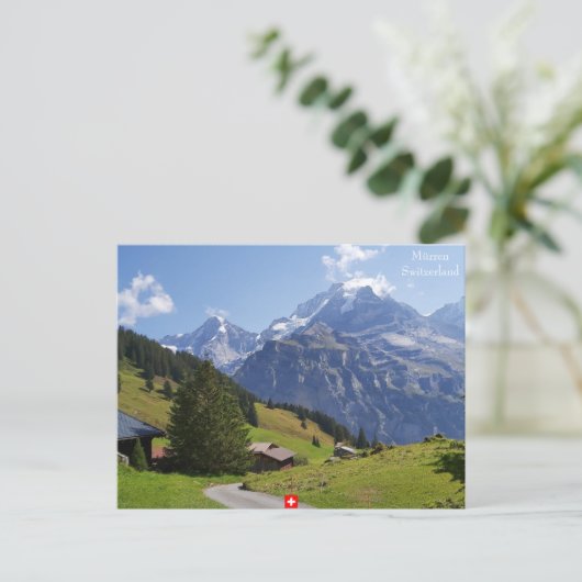 Mürren, Zwitserland Briefkaart (Staand voorkant)