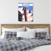 Murren Zwitserland ski-poster kunstprint. Canvas Afdruk (Insitu (Slaapkamer))