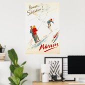 Murren Zwitserland  Ski Travel Poster (Thuiskantoor)