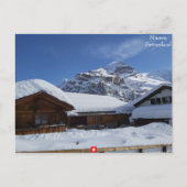 Mürren, Zwitserland.  winterkrijt Briefkaart (Voorkant)