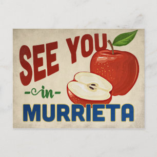 Murrieta California Apple - Vintage Travel Briefkaart