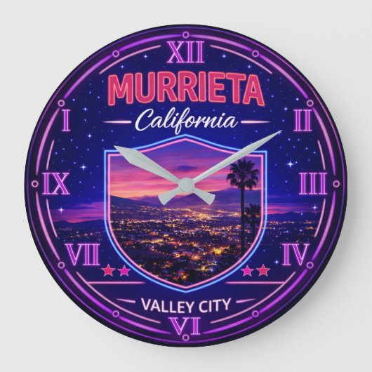 Murrieta California Valley Sunset Grote Klok (Voorkant)