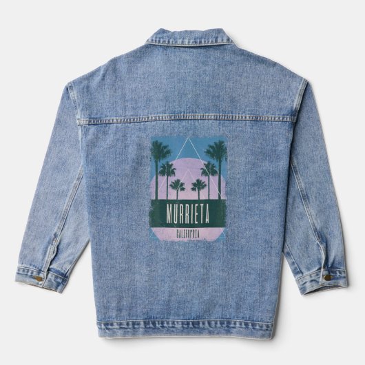Murrieta California,  Vaporwave Retro 80's Denim Jacket (Achterkant)