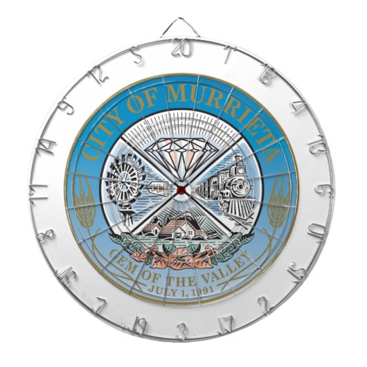 Murrieta (Californië) City Seal Dartbord (Voorkant)