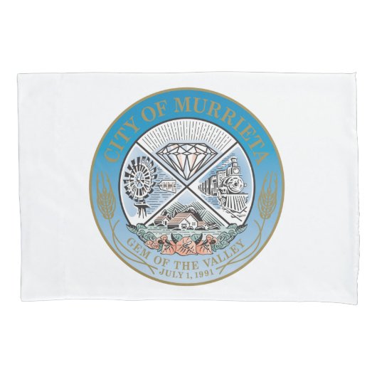 Murrieta (Californië) City Seal Kussensloop (Voorkant-Links)
