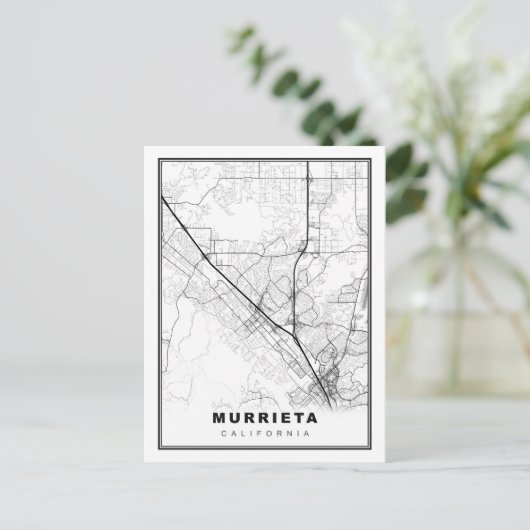 Murrieta Map Briefkaart (Staand voorkant)