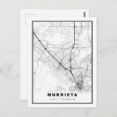 Murrieta Map Briefkaart (Voorkant / Achterkant)