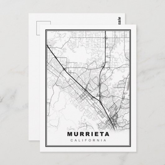 Murrieta Map Briefkaart (Voorkant / Achterkant)