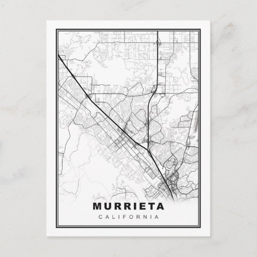 Murrieta Map Briefkaart (Voorkant)