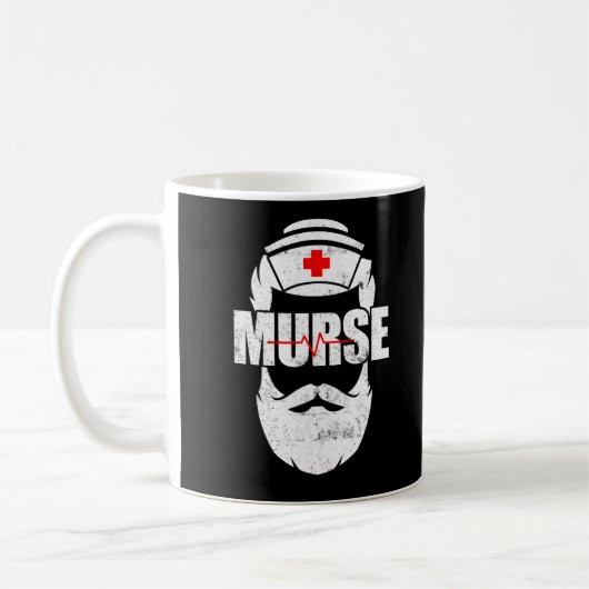 Murse Funny Murse Male Nurse Man Koffiemok (Links)