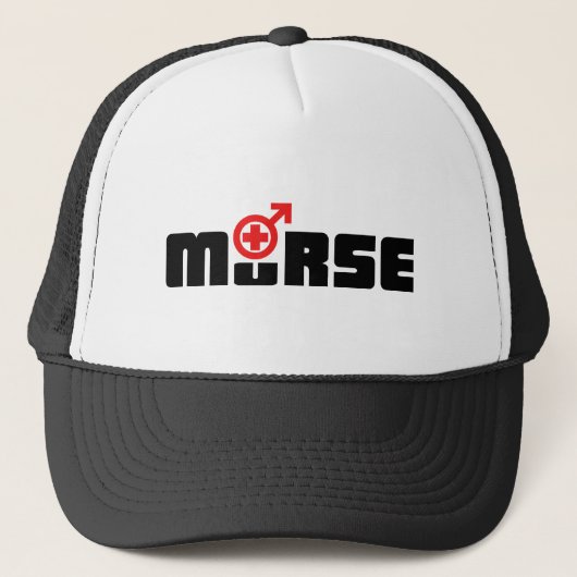 Murse logo op wit trucker pet (Voorkant)