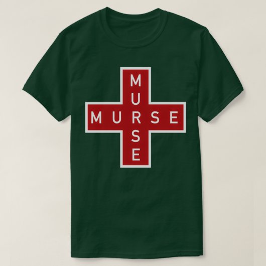 Murse Male Nurse Red Cross T-shirt (Design voorkant)
