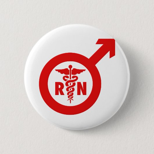 Murse Male Nurse Symbol Ronde Button 5,7 Cm (Voorkant)