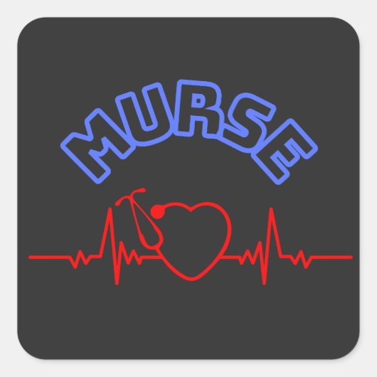 Murse Man verpleegster verpleegster mannen Vierkante Sticker (Voorkant)