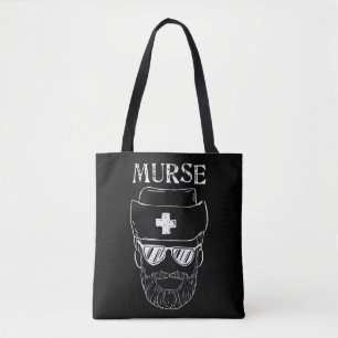 Murse Nurse Man Funny Tshirtcadeau voor mannelijke Tote Bag