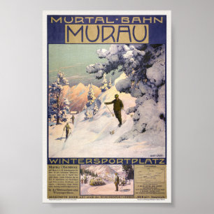 Murtalbahn Murau Oostenrijk Vintage Poster 1907