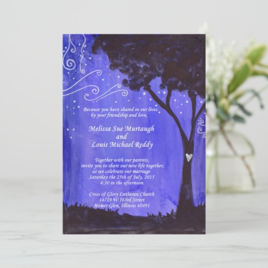 Murtaugh/Redding Wedding Invitation Kaart (Staand voorkant)