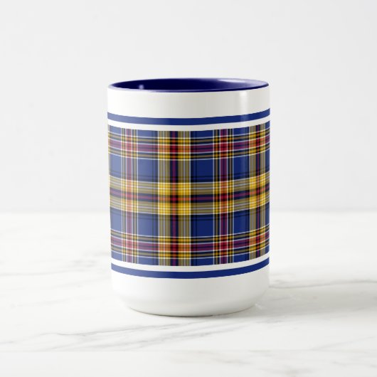Murtaugh Tartan Blue en Gold Irish Pset Mok (Midden)