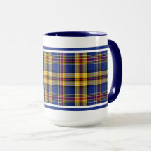 Murtaugh Tartan Blue en Gold Irish Pset