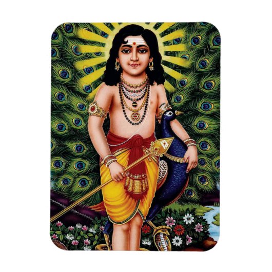 MURUGA, Kanda, Karthikeya, Hindoe godheid Magneet (Verticaal)