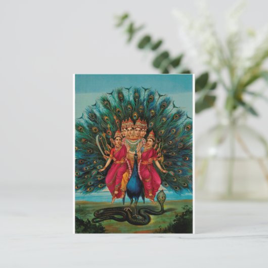 MURUGAN HINDU GOD BRIEFKAART (Staand voorkant)