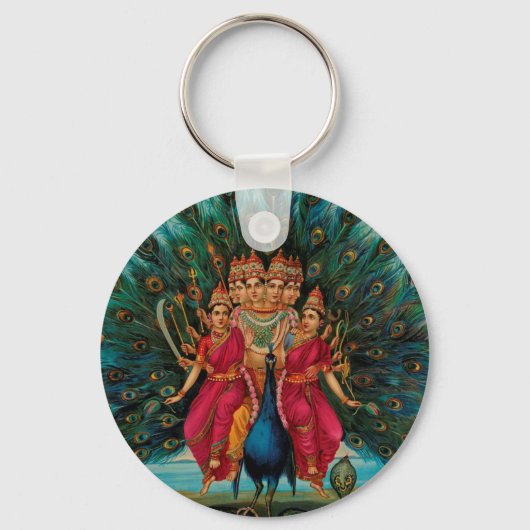MURUGAN HINDU GOD SLEUTELHANGER (Voorkant)
