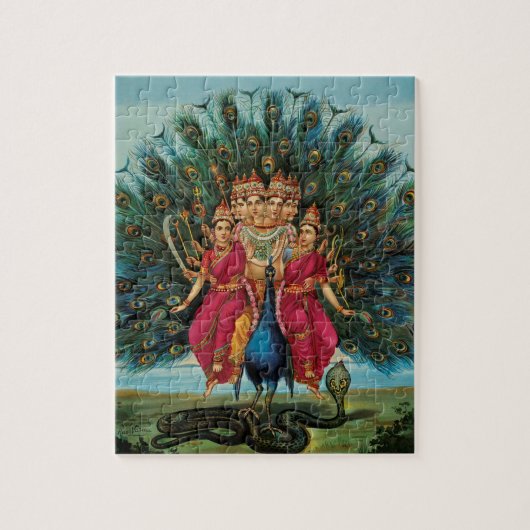 Murugan Kartikeyan Skanda Subrahmanyan Hindu Deity Legpuzzel (Verticaal)