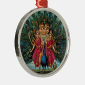 Murugan Kartikeyan Skanda Subrahmanyan Hindu Deity Metalen Ornament (Rechts)