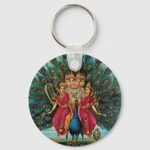 Murugan Kartikeyan Skanda Subrahmanyan Hindu Deity Sleutelhanger