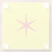 Murugi Diningware Crimson Star Glazen Onderzetter (Achterkant)