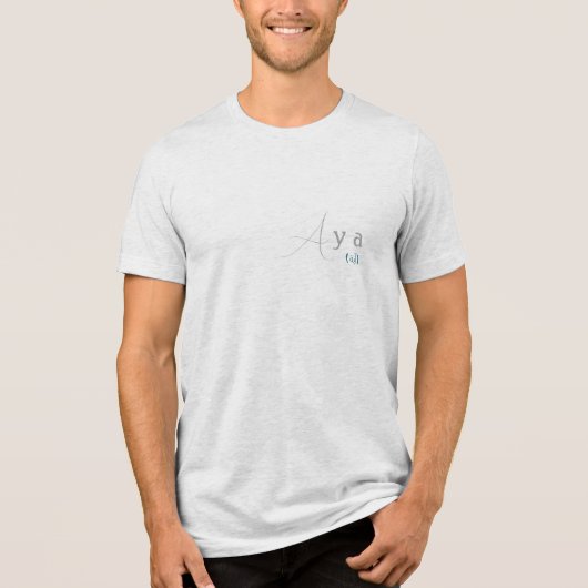 Murugi Draag Aya (آية) Bella+Canvas Tri-blend Shirt (Voorkant)