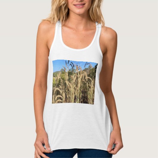 Murugi Draag Bella+Canvas Flowy Racerback Tanktop (Voorkant)