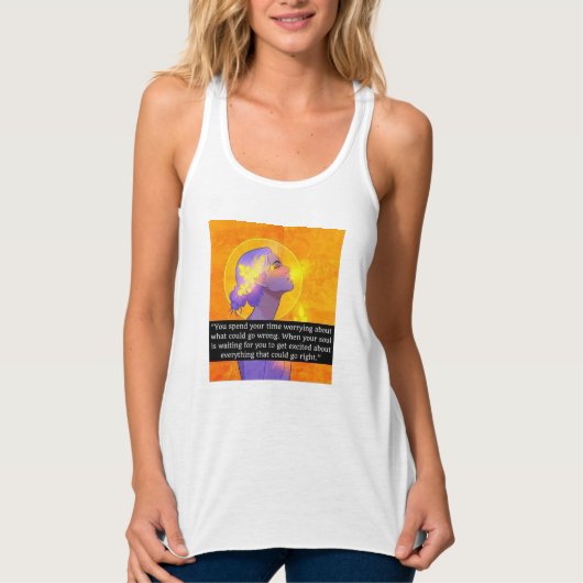 Murugi Draag Dames Bella+Canvas Flowy Racerback Tanktop (Voorkant)