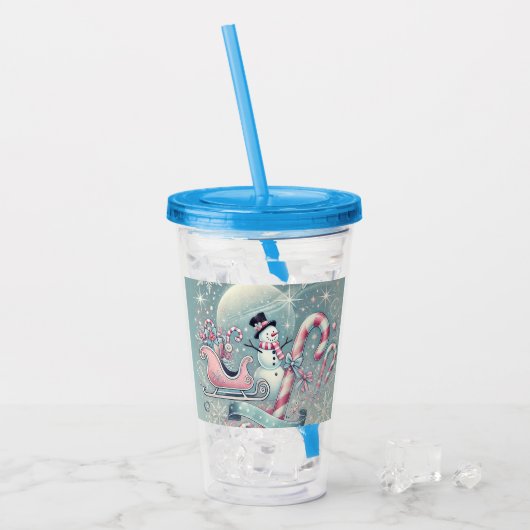 Murugi Drinkware Collectie Snowman Acryl Drinkbeker (Voorkant ijs)