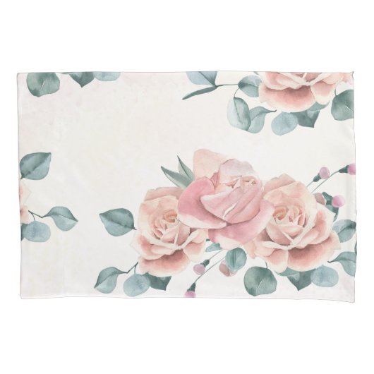 Murugi Luxe Beddengoed Floral Standaard Kussenslop Kussensloop (Voorkant-Links)