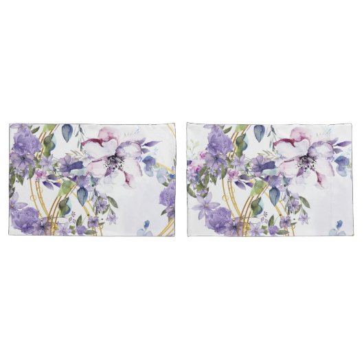 Murugi Luxe Beddingen Regal Blossom Paar van Kussensloop (Achterkant-Set)