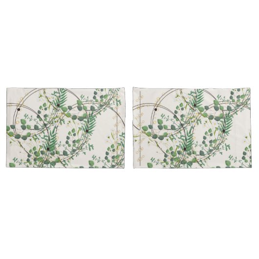 Murugi Luxe Beddings Golden Grove Paar Kussensloop (Achterkant-Set)