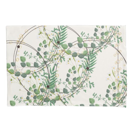 Murugi Luxe Beddings Golden Grove Paar Kussensloop (Voorkant-Links)