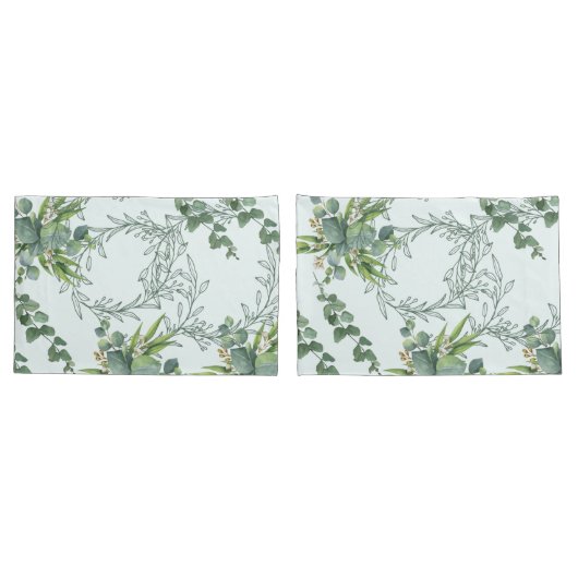 Murugi Luxe Beddings Verdant Harmony Paar van Kussensloop (Achterkant-Set)