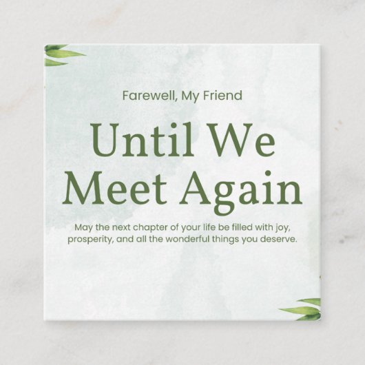 Murugi Moments Afscheid Kaart (Voorkant)