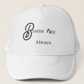 Murugi Wear Brains Eerst, Altijd Trucker Pet (Voorkant)