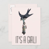  mus met Baby Aankondigingskaart (Voorkant / Achterkant)