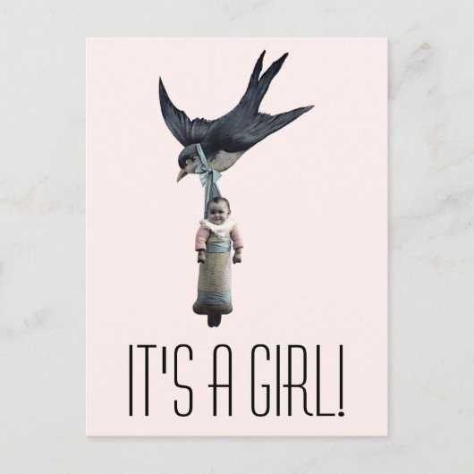  mus met Baby Aankondigingskaart (Voorkant)