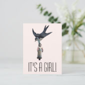  mus met Baby Aankondigingskaart (Staand voorkant)