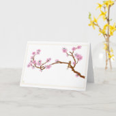 Mus op Boom - Wenskaart Kaart (Gele Bloem)