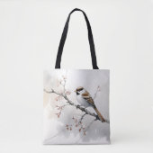 Mus op Lente Tak Tote Bag (Voorkant)