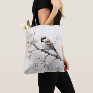 Mus op Lente Tak Tote Bag
