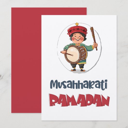 Musahharati Ramadan Drummer | Ritme van de nacht Kaart (Voorkant / Achterkant)